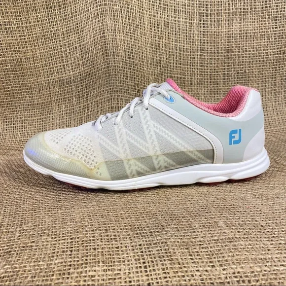 FootJoy Golf Shoes Sport  Spikeless Pink White  Size 9.5M - Picture 3 of 11